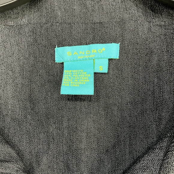 Sandro Sportswear Jacket, Black, Zip Up, Size Small - Picture 7 of 16